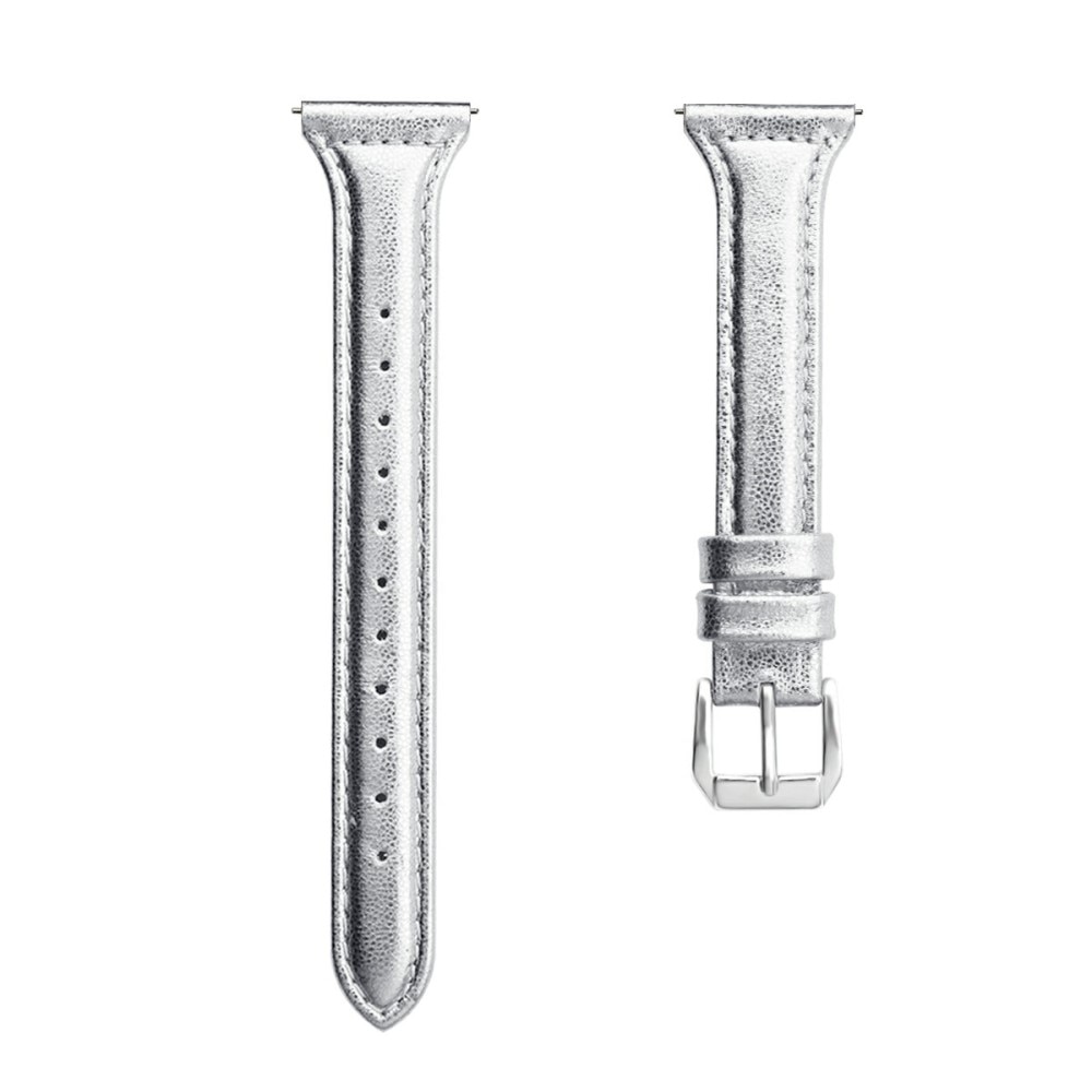 Coros Pace 2 Slim Lederarmband silber