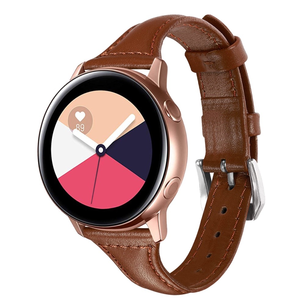 Samsung Galaxy Watch 42mm Slim Lederarmband Braun