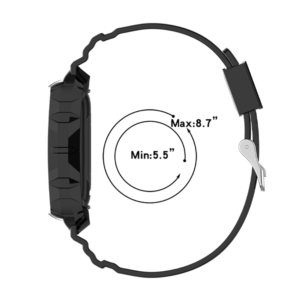 Fitbit Charge 3/4/5 Armband aus Silikon, schwarz