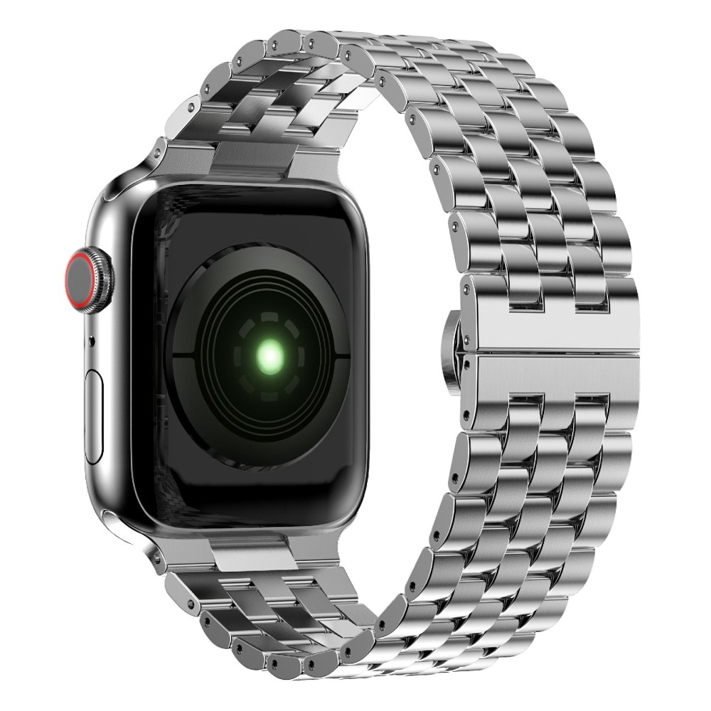 Apple Watch 45mm Series 8 Business Armband aus Stahl Silber