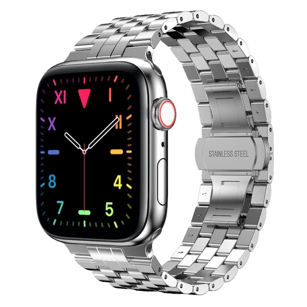 Apple Watch 42/44/45/49 mm Business Armband aus Stahl Silber