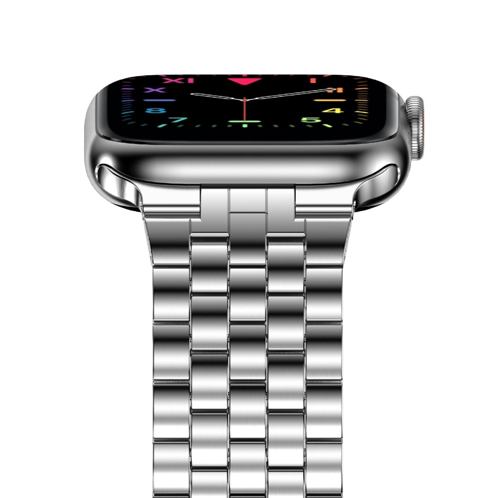 Apple Watch SE 44mm Business Armband aus Stahl silber