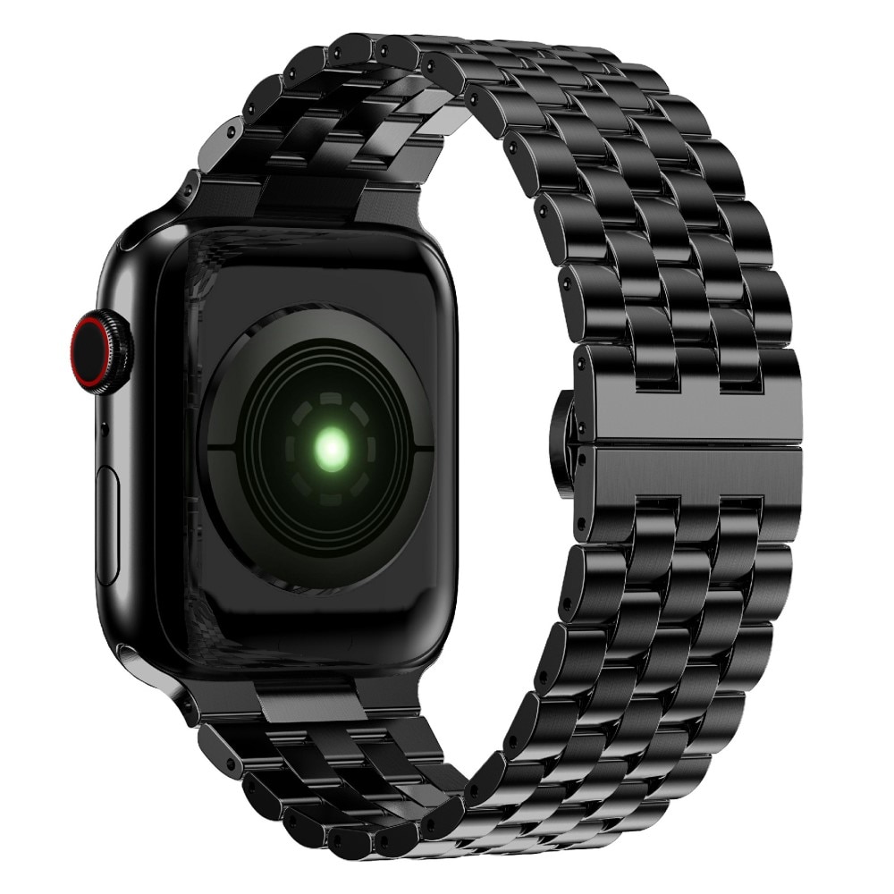 Apple Watch 45mm Series 8 Business Armband aus Stahl Schwarz