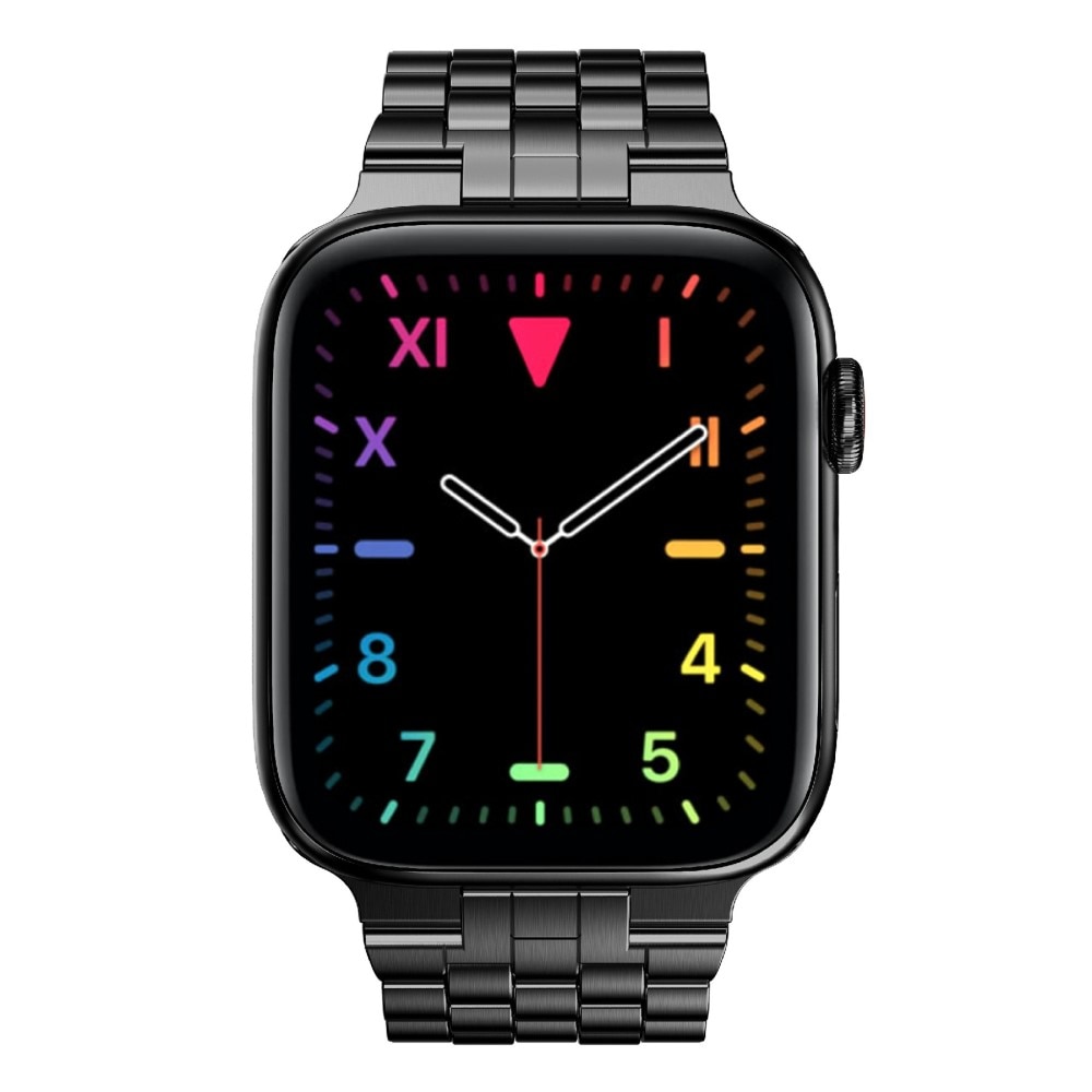 Apple Watch 45mm Series 8 Business Armband aus Stahl Schwarz