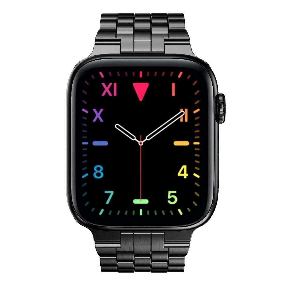 Apple Watch 45mm Series 9 Business Armband aus Stahl schwarz