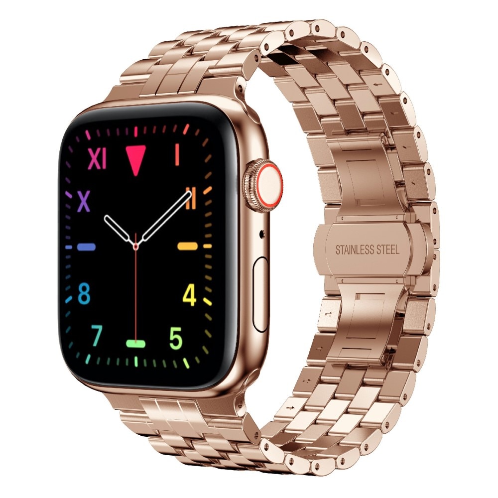 Apple Watch Ultra 49mm Business Armband aus Stahl roségold