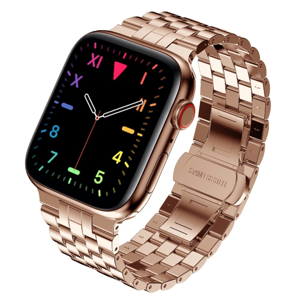 Apple Watch 41mm Series 8 Business Armband aus Stahl Roségold