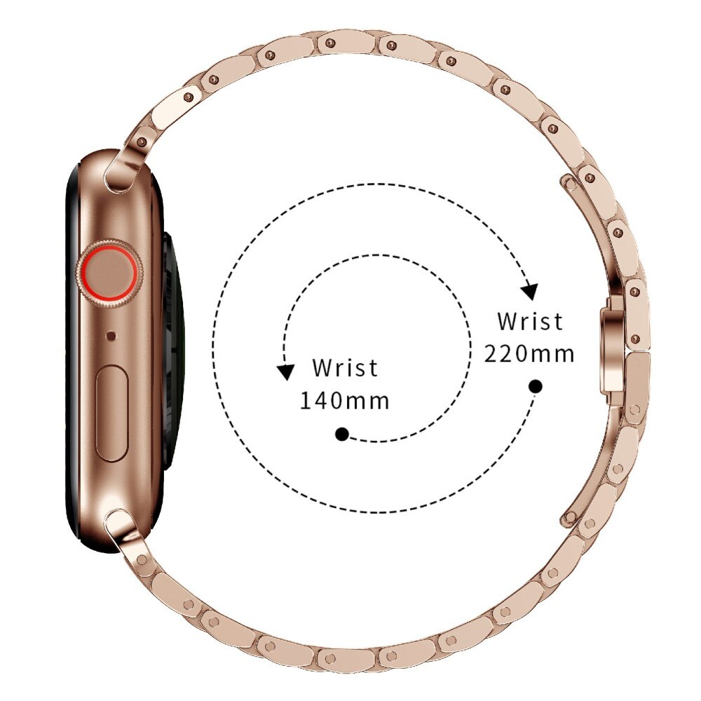 Apple Watch 41mm Series 8 Business Armband aus Stahl Roségold