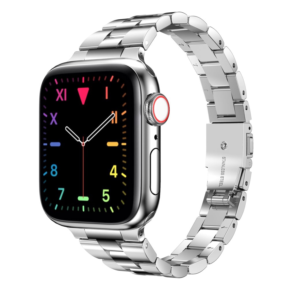 Apple Watch 42/44/45/49 mm Slim Armband aus Stahl Silber
