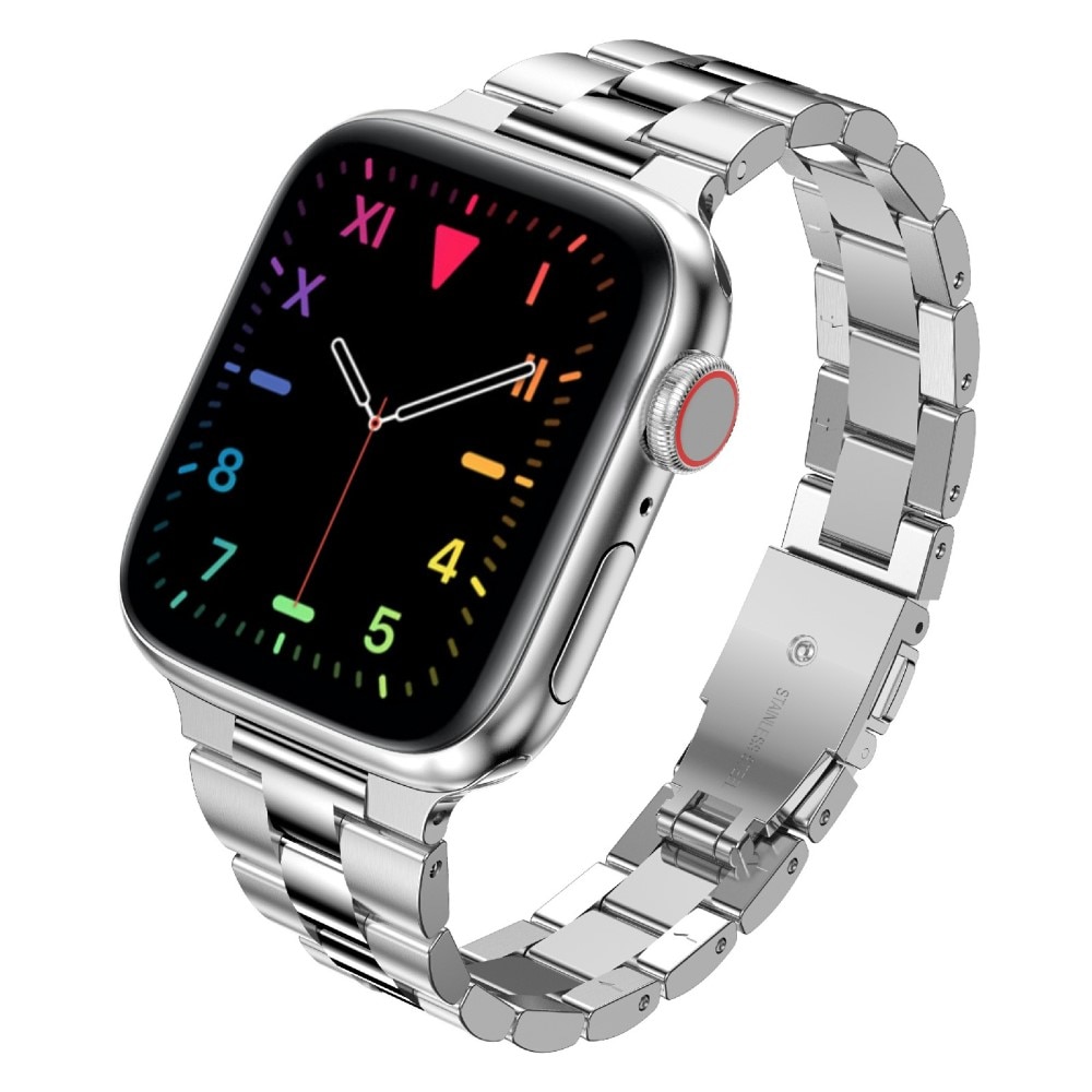 Apple Watch 41mm Series 9 Slim Armband aus Stahl silber