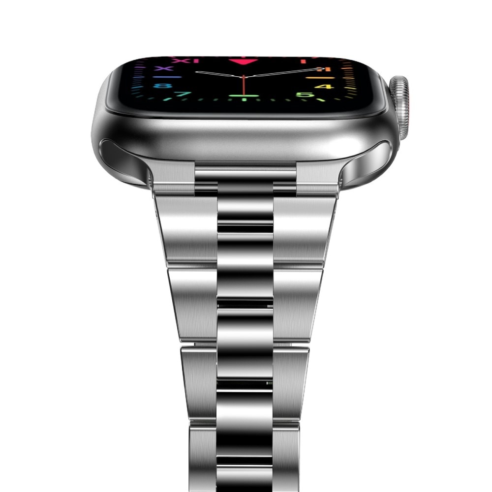 Apple Watch 45mm Series 7 Slim Armband aus Stahl silber