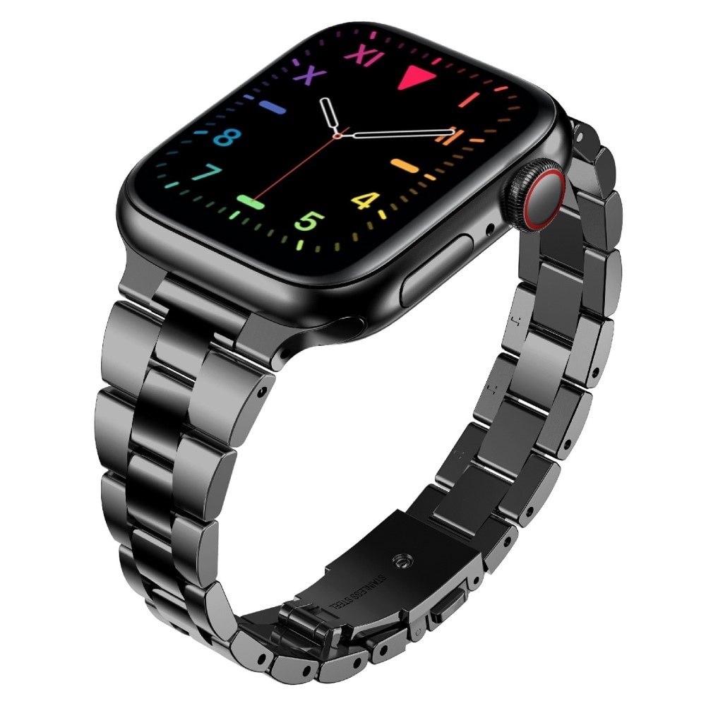Apple Watch 42mm Slim Armband aus Stahl schwarz