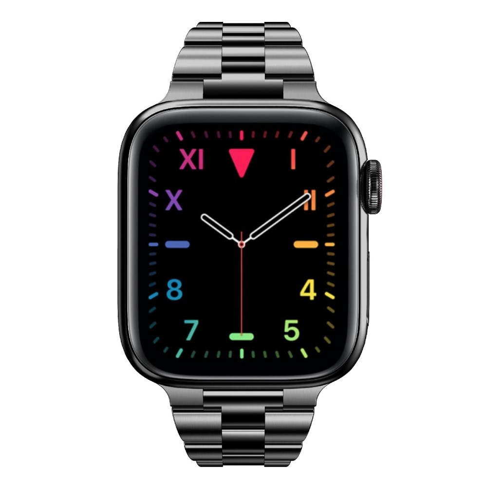 Apple Watch Ultra 49mm Slim Armband aus Stahl schwarz