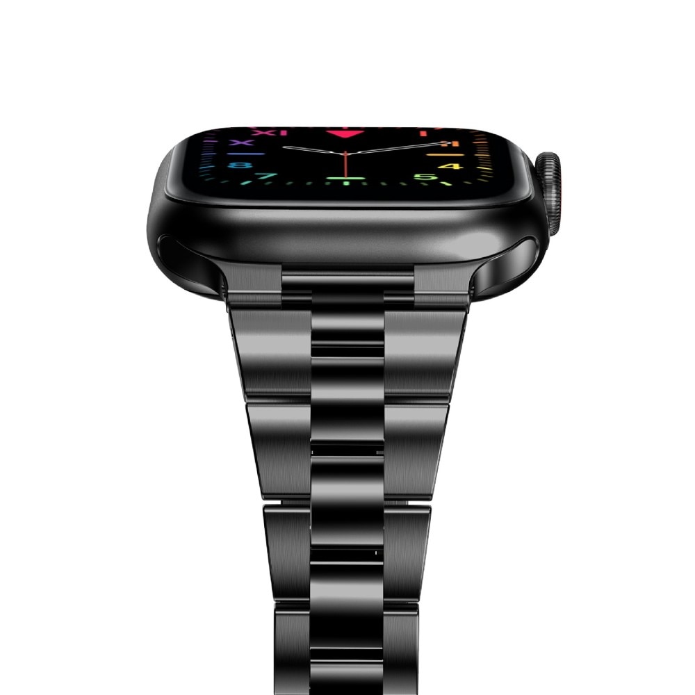 Apple Watch 38mm Slim Armband aus Stahl schwarz