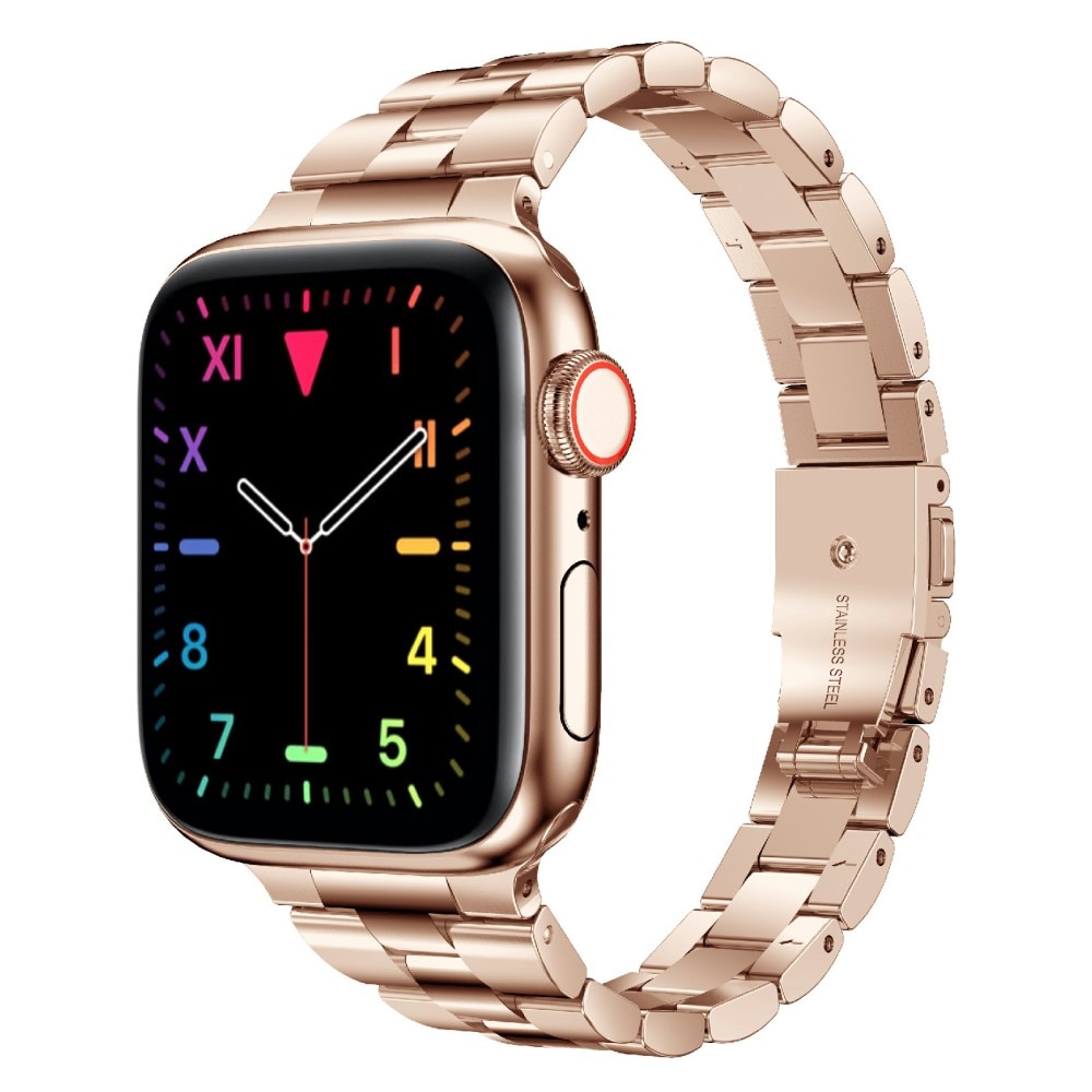 Apple Watch 41mm Series 9 Slim Armband aus Stahl roségold