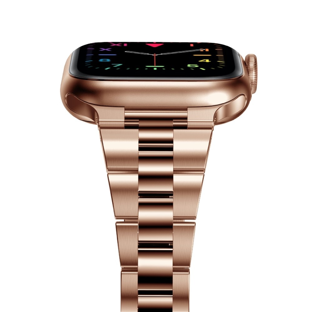 Apple Watch SE 44mm Slim Armband aus Stahl roségold