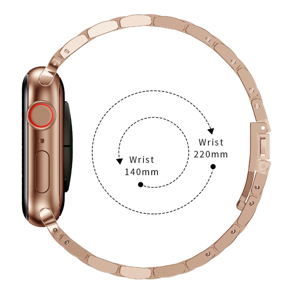 Apple Watch 45mm Series 7 Slim Armband aus Stahl roségold