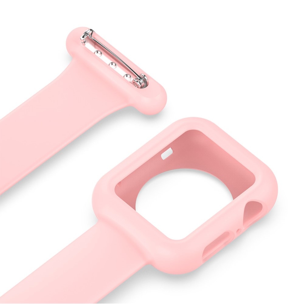 Apple Watch 41mm Series 9 Gurt mit Hülle für Schwesternuhr rosa