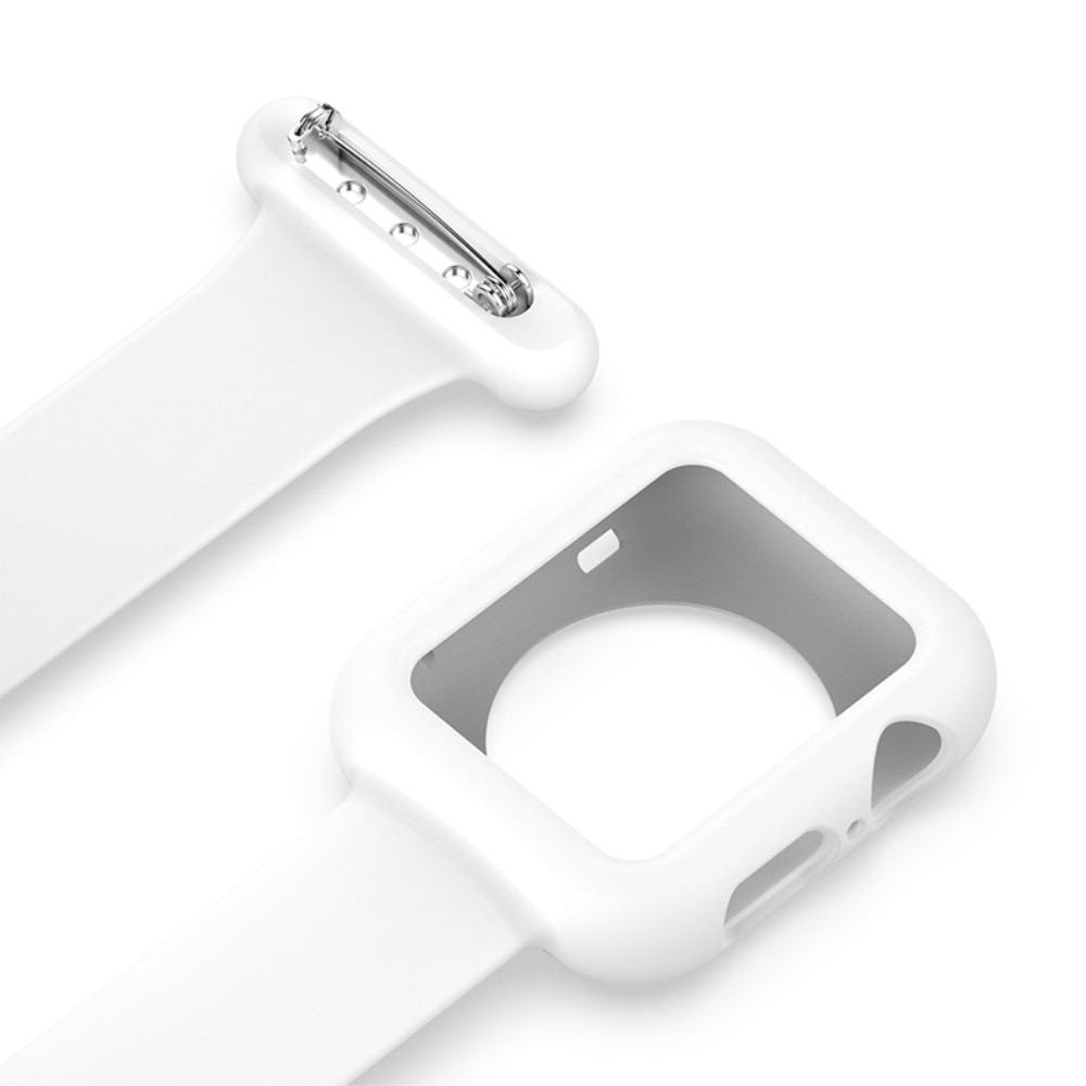 Apple Watch SE 40mm Gurt mit Hülle für Schwesternuhr weiß