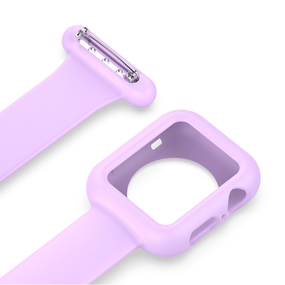 Apple Watch SE 40mm Gurt mit Hülle für Schwesternuhr lila
