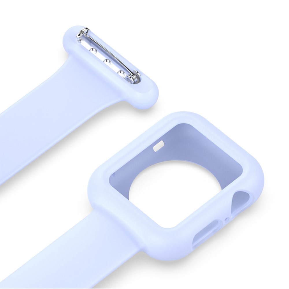 Apple Watch 41mm Series 8 Gurt mit Hülle für Schwesternuhr hellblau