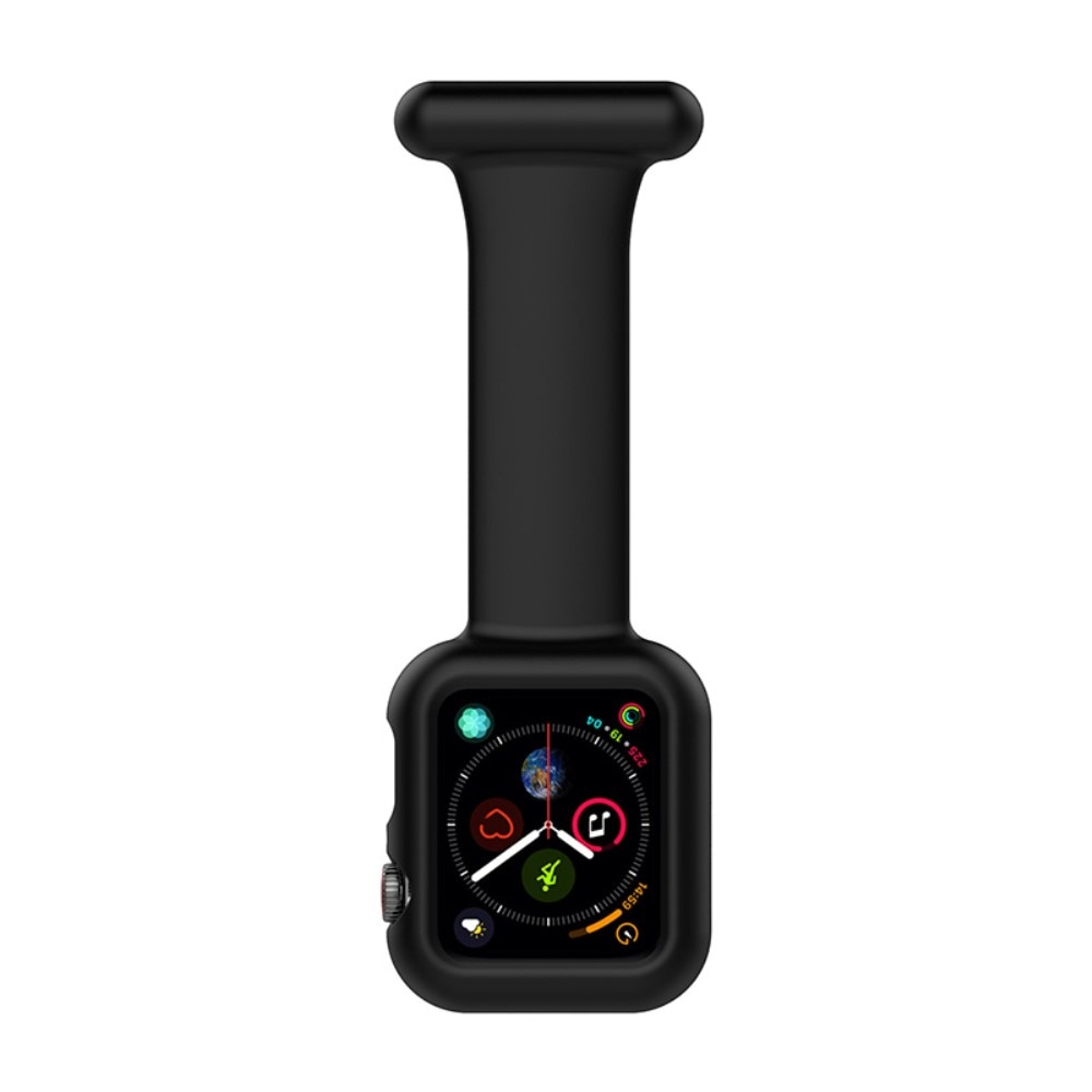 Apple Watch 38/40/41 mm Hülle Schwesternuhr aus Silikon Schwarz