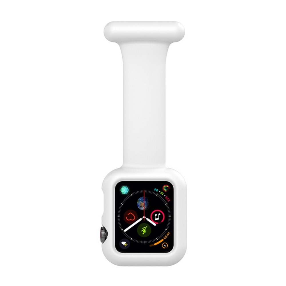 Apple Watch 45mm Series 9 Gurt mit Hülle für Schwesternuhr weiß