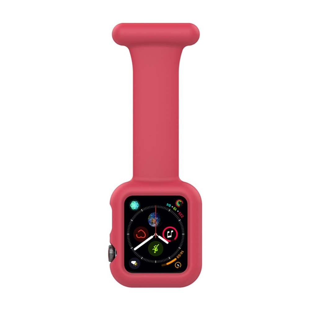 Apple Watch SE 44mm Gurt mit Hülle für Schwesternuhr rot