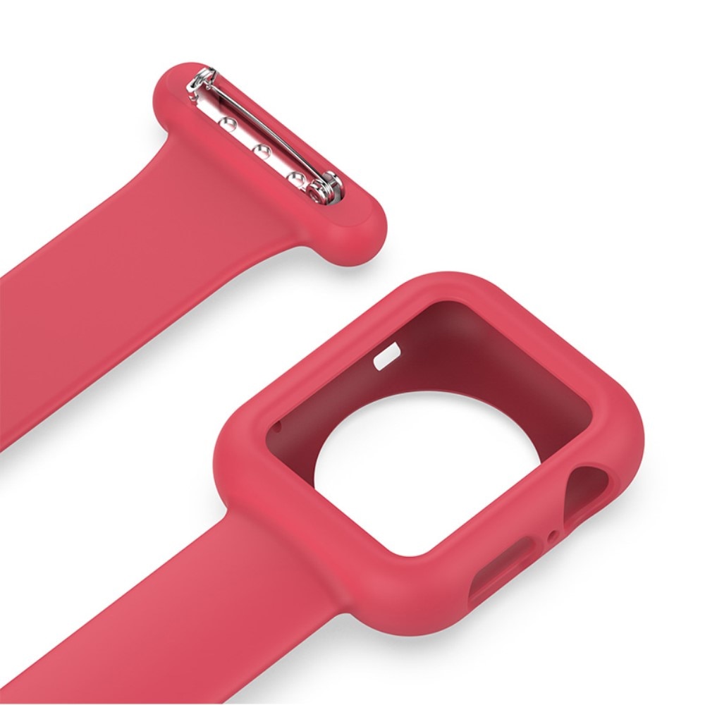 Apple Watch 42mm Gurt mit Hülle für Schwesternuhr rot