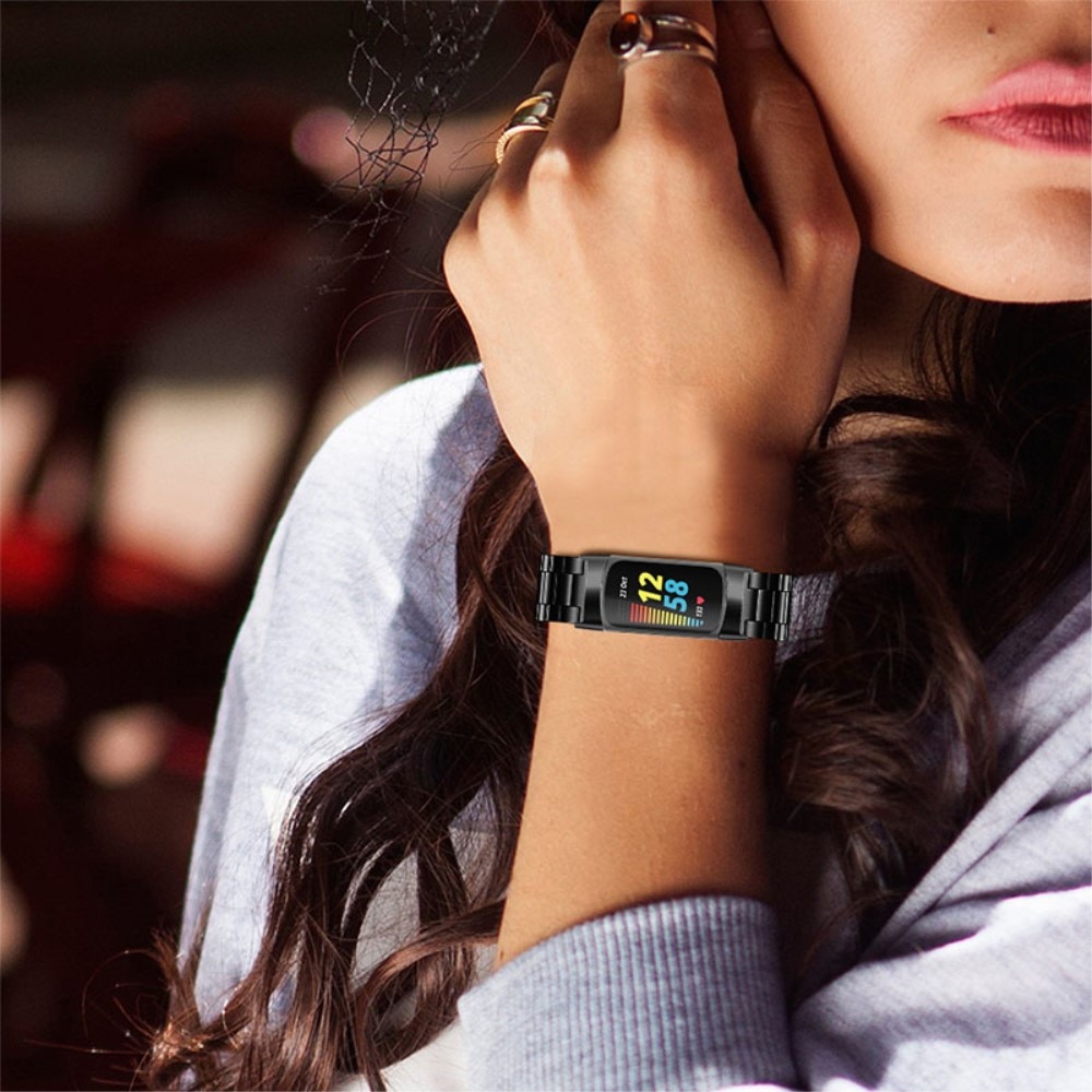 Fitbit Charge 5 Armband aus Stahl Schwarz