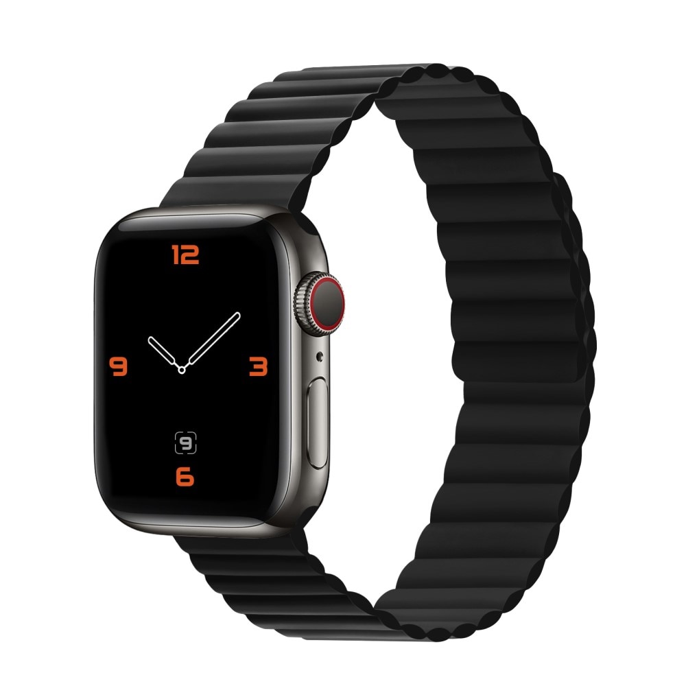 Apple Watch Ultra 2 49mm Magnetische Armband aus Silikon schwarz