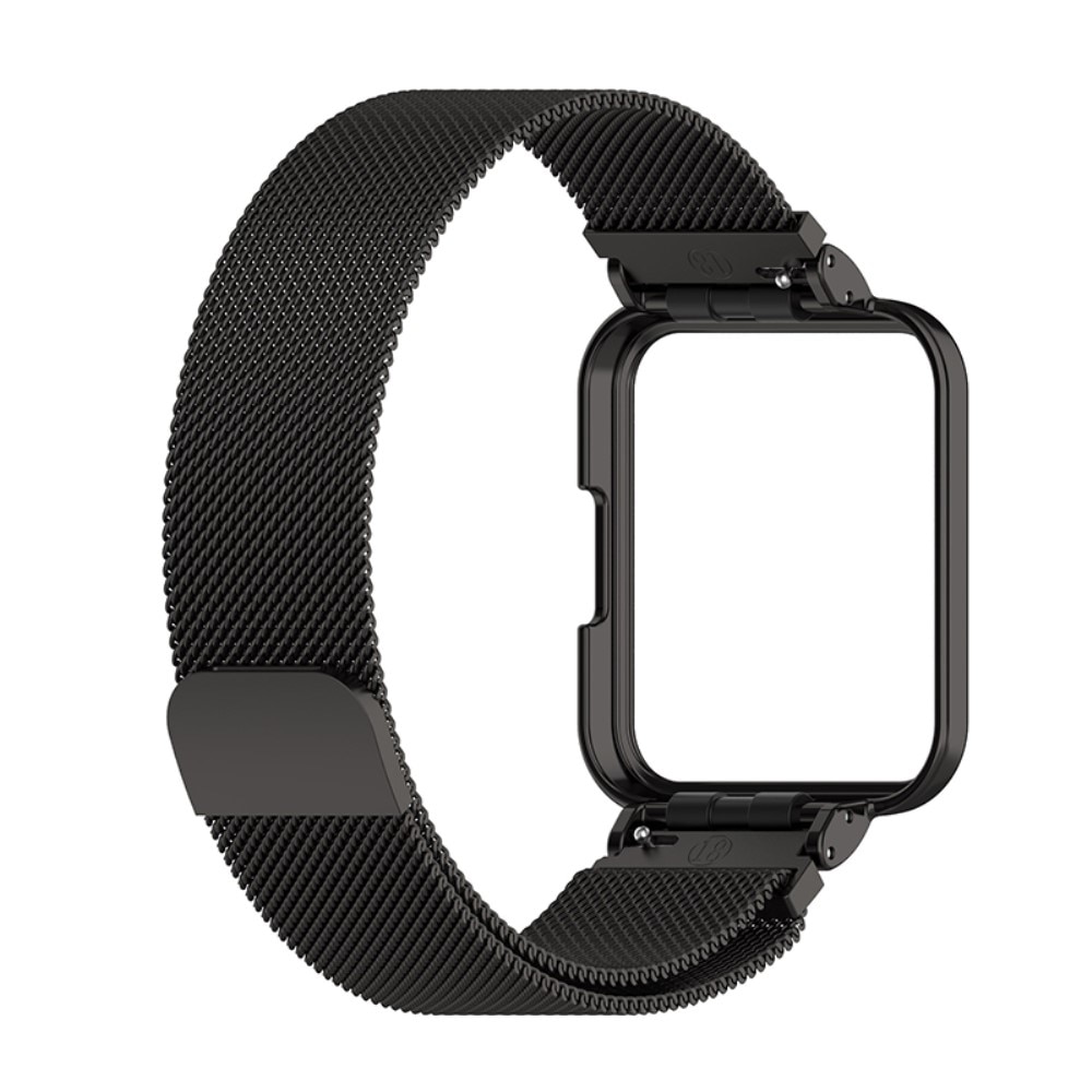 Xiaomi Redmi Watch 2 Lite Hülle+Milanaise-Armband, schwarz