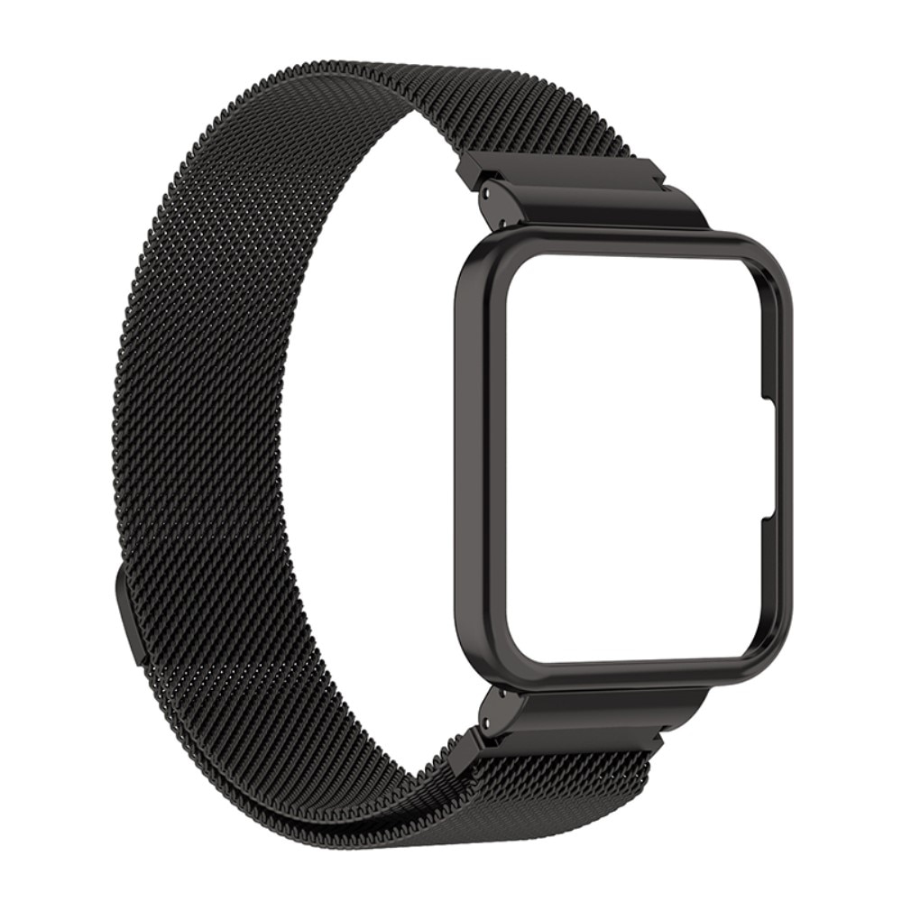 Xiaomi Redmi Watch 2 Lite Hülle+Milanaise-Armband, schwarz