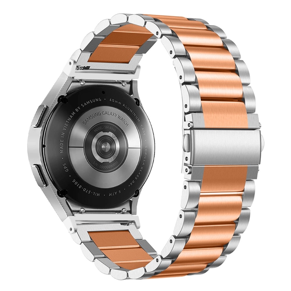 Samsung Galaxy Watch 4 40mm Full Fit Metallarmband, silber, roségold