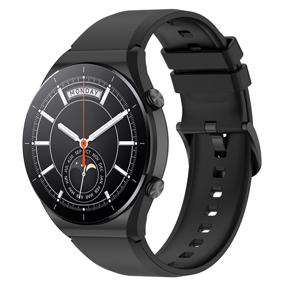 Xiaomi Watch S1/S1 Active Armband aus Silikon Schwarz