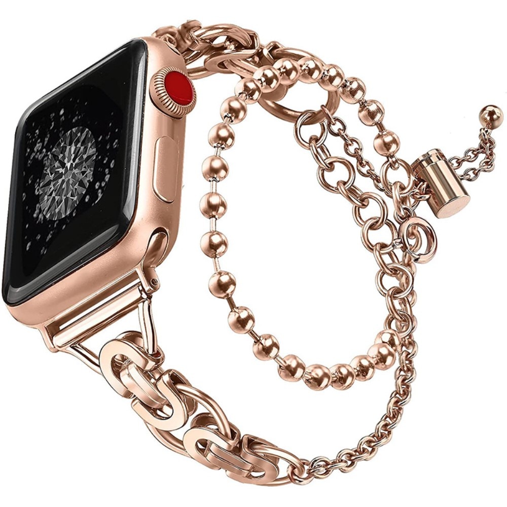 Metallarmband Mit Perlen Apple Watch 45mm Series 9 roségold