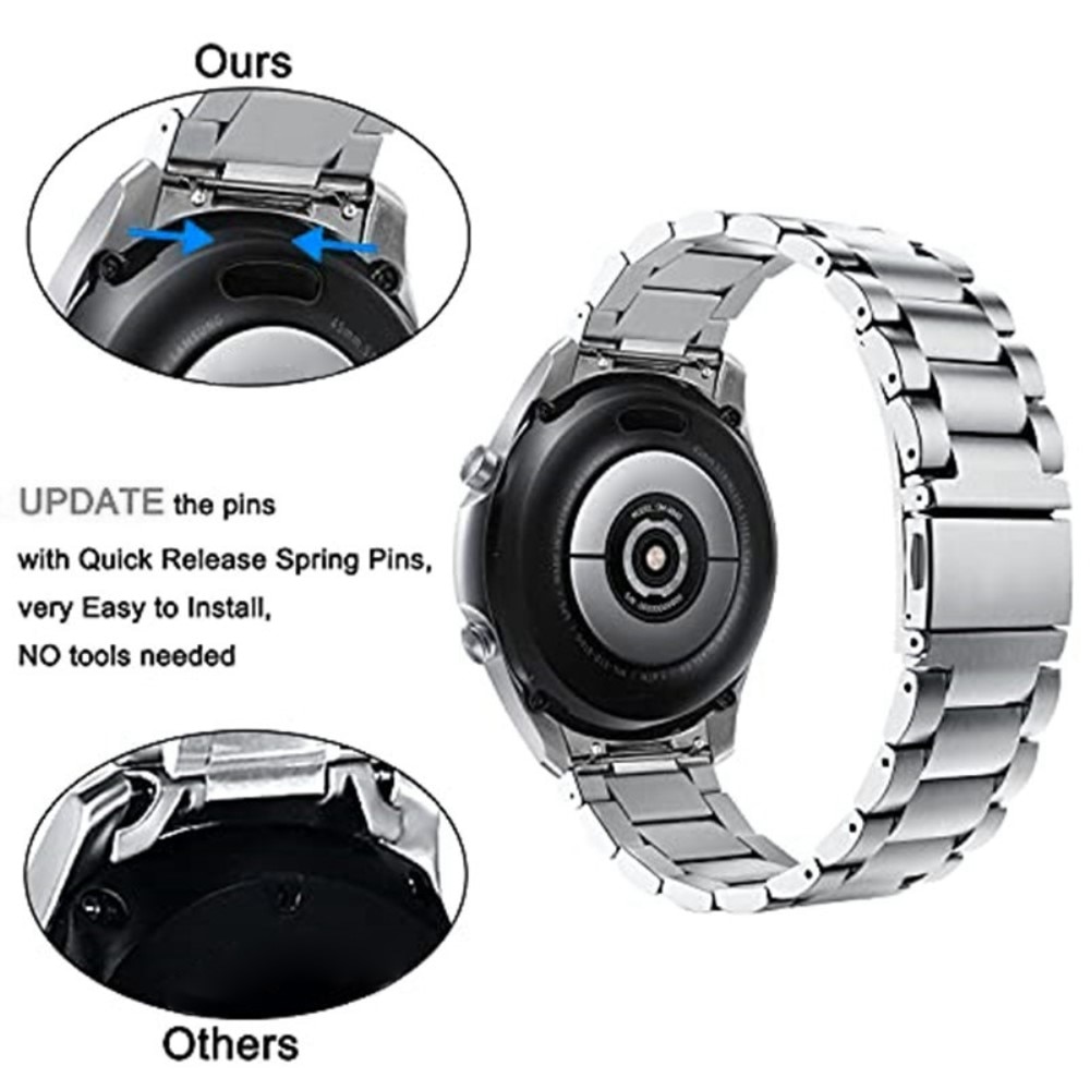 Samsung Galaxy Watch 46mm Full Fit Metallarmband Silber