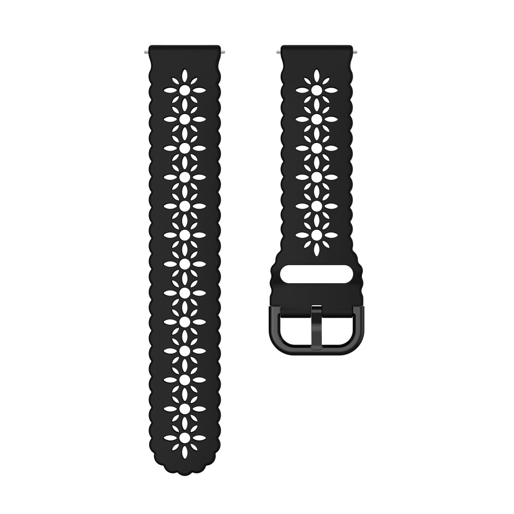 Universal 20mm Blossom Armband aus Silikon schwarz
