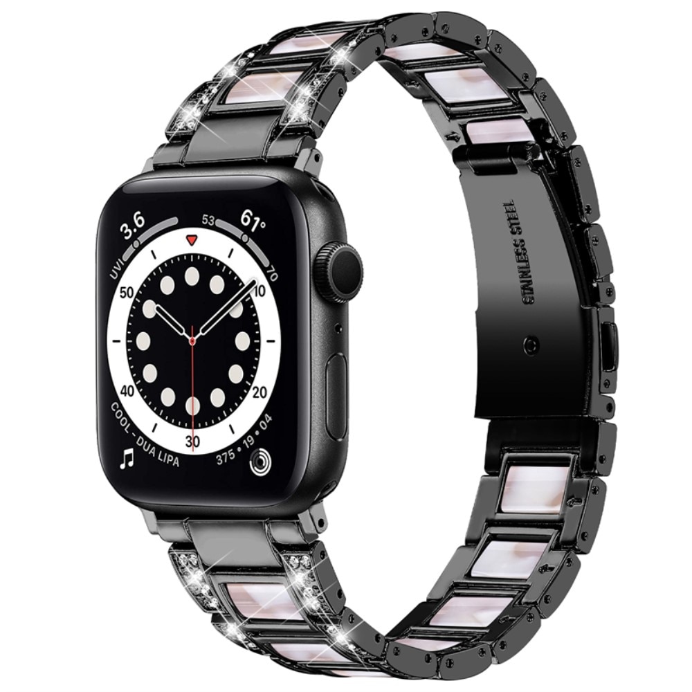 Diamond Bracelet Apple Watch 41mm Series 8 Black Pearl