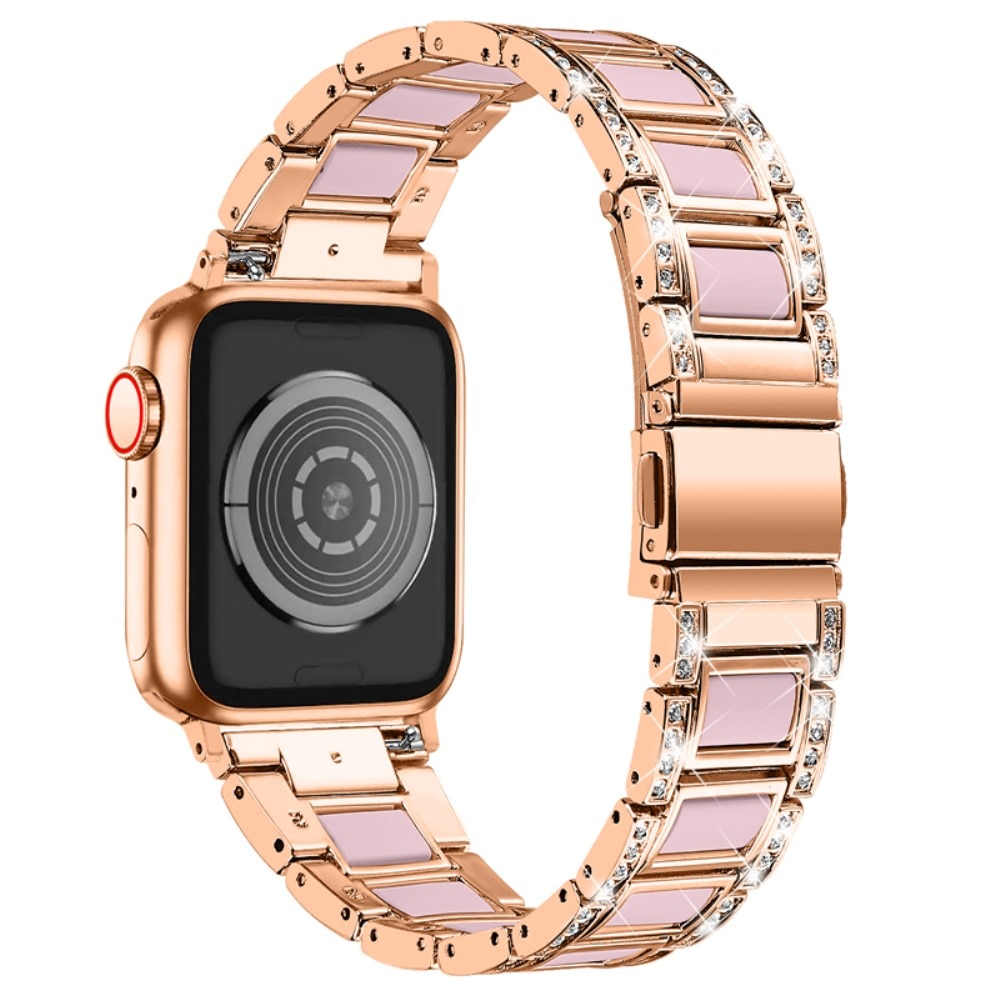 Diamond Bracelet Apple Watch 45mm Series 8 Rosegold Rose