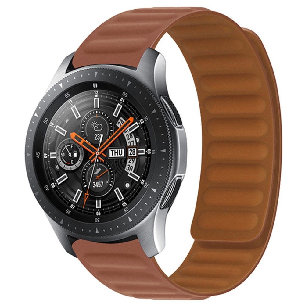 Samsung Galaxy Watch 46mm Magnetische Armband aus Silikon Braun