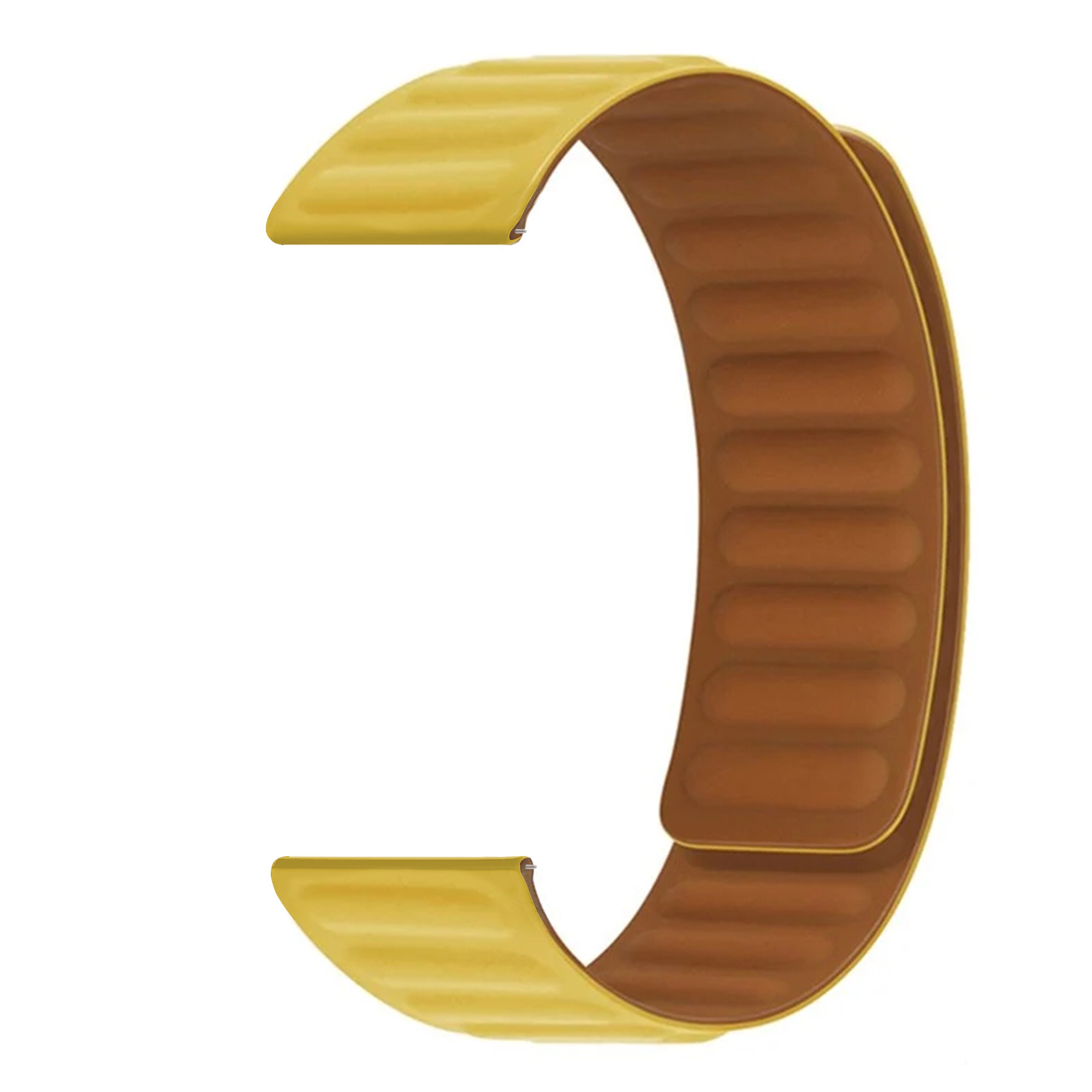 Universal 22mm Magnetische Armband aus Silikon gelb