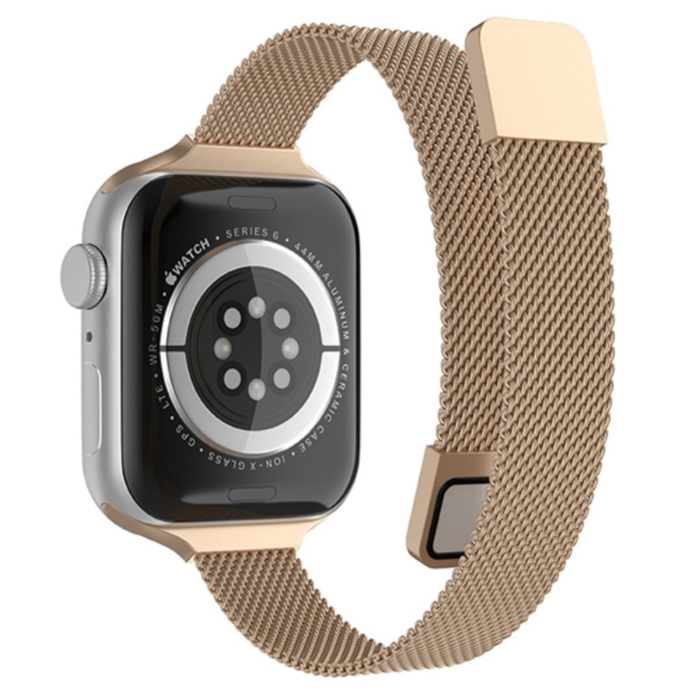 Apple Watch Series 10 46mm Slim Milanaise Armband roségold
