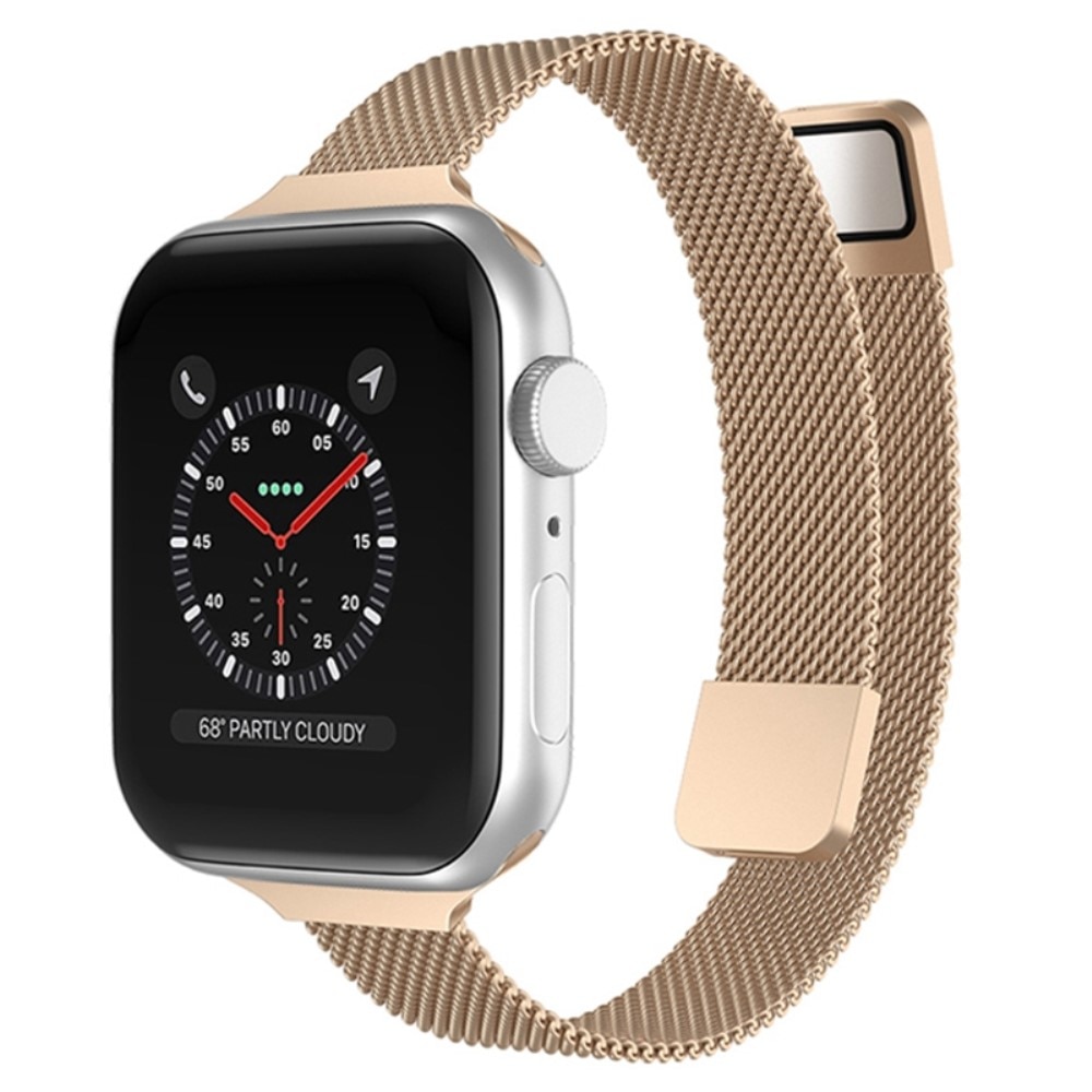 Apple Watch SE 44mm Slim Milanaise Armband roségold