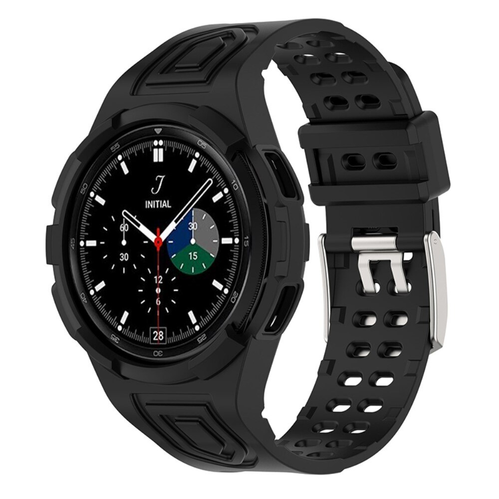 Samsung Galaxy Watch 4 Classic 46mm Adventure Hülle+Armband Schwarz