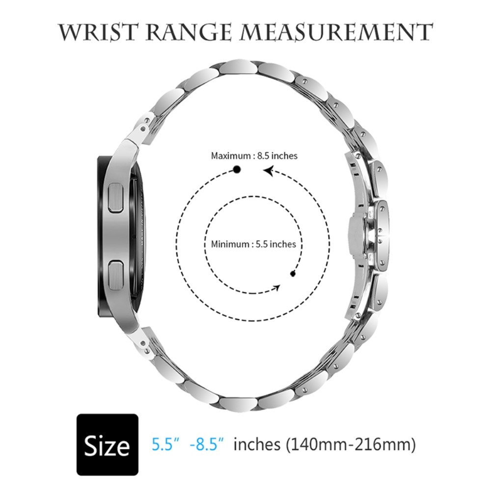 Samsung Galaxy Watch 6 Classic 47mm Business Armband aus Stahl, silber