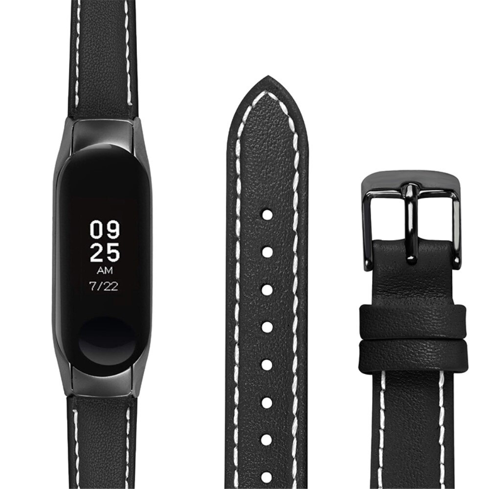 Xiaomi Mi Band 7 Lederarmband Schwarz