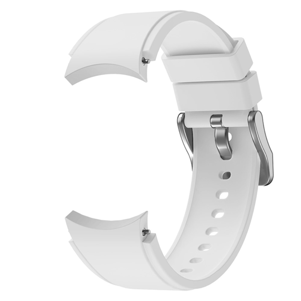 Full Fit Samsung Galaxy Watch 4 Classic 46mm Armband aus Silikon Weiß