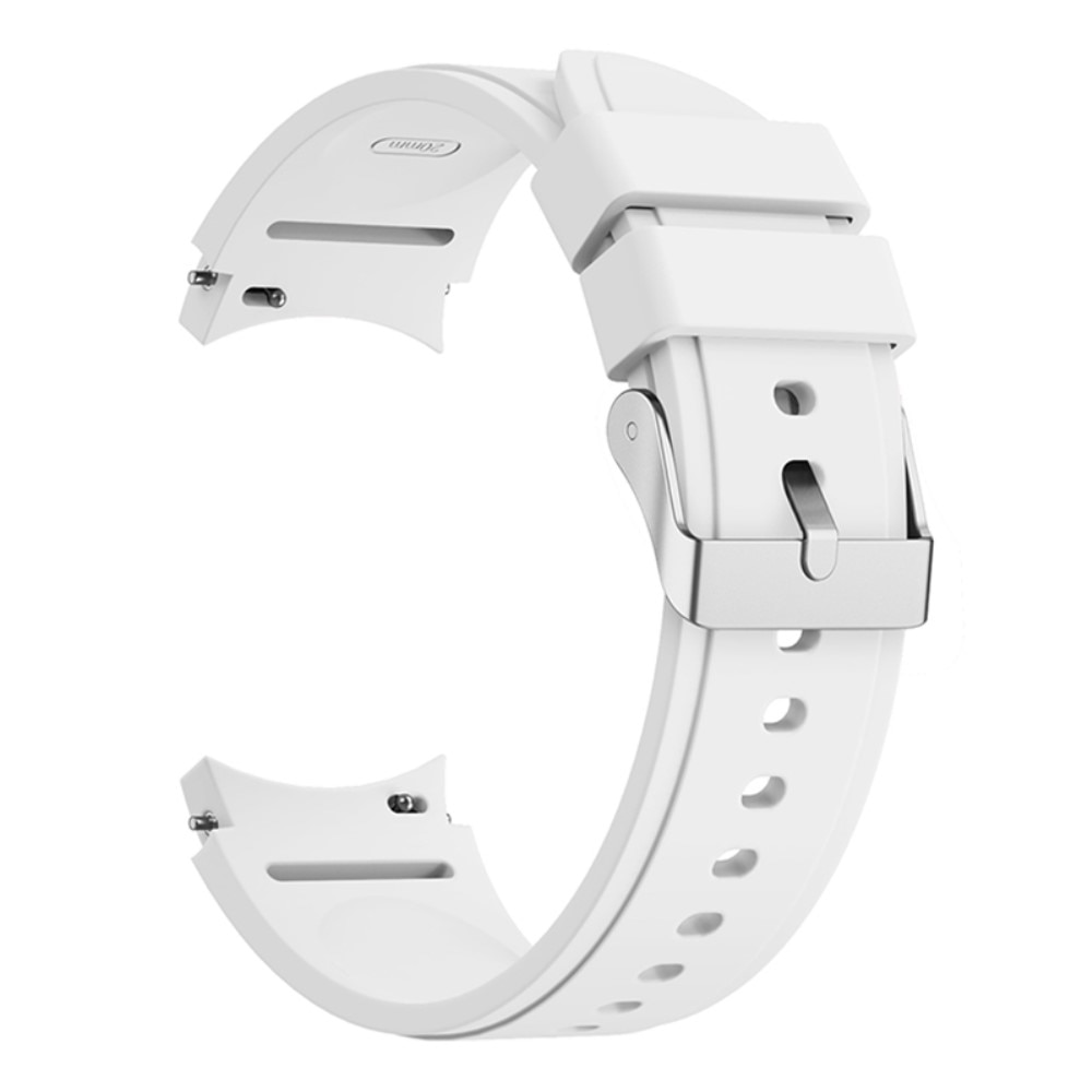 Full Fit Samsung Galaxy Watch 4 Classic 46mm Armband aus Silikon Weiß