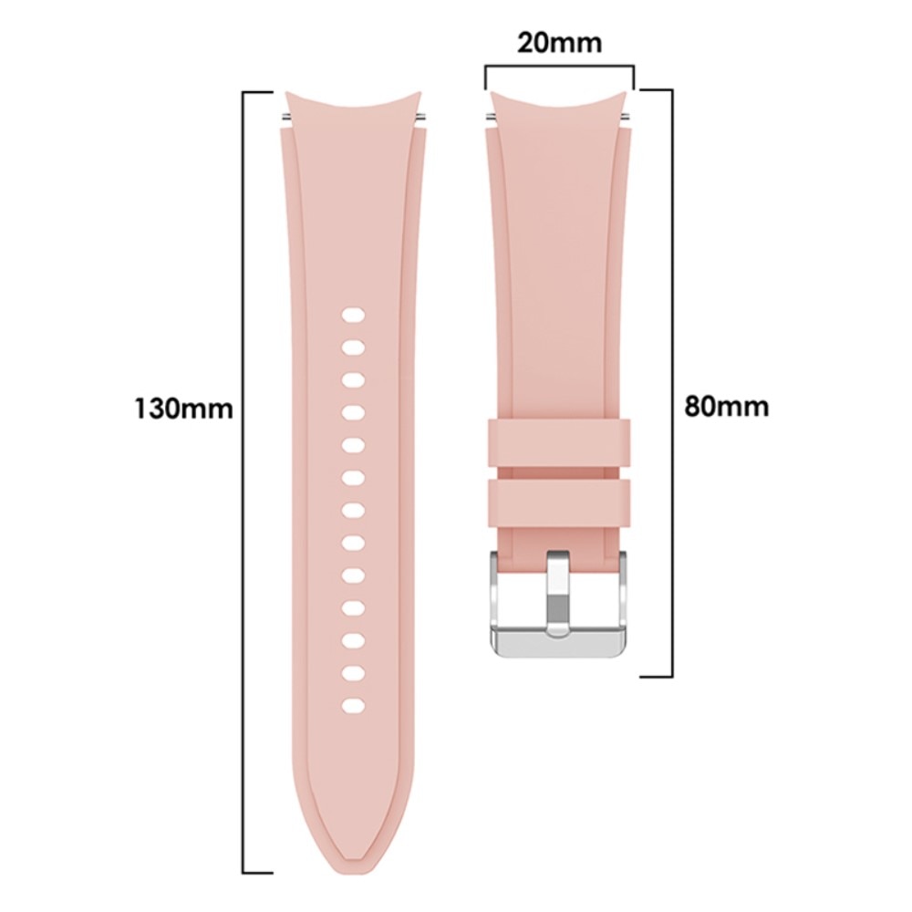 Full Fit Samsung Galaxy Watch 4 Classic 46mm Armband aus Silikon, rosa
